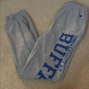 Champion Heather Gray University Logo Sweatpants